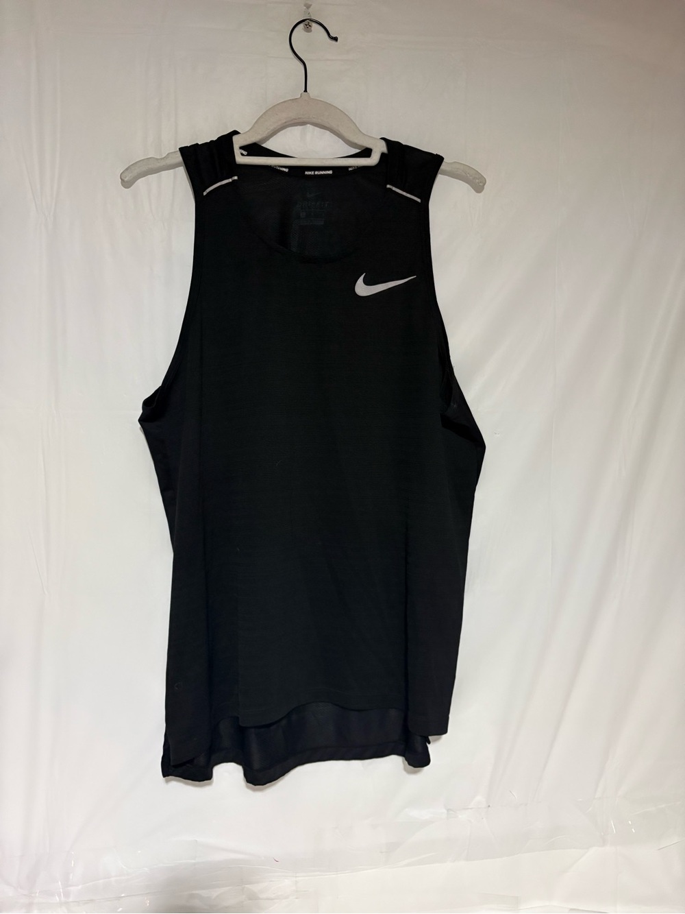 Nike Black Performance Workout Tank with White Swoosh